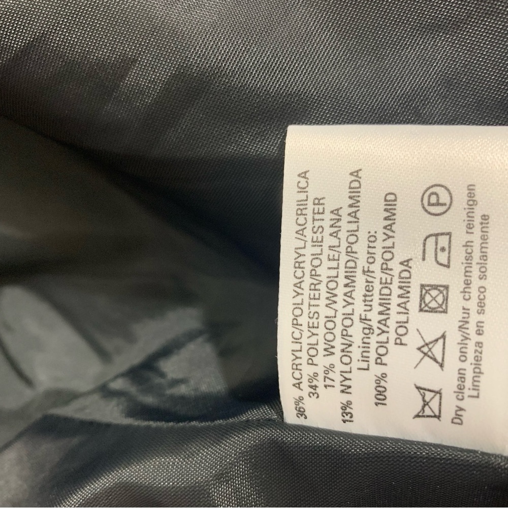 Topshop Women's Blazer Jacket Checked Grey Mix Wool Blend Single Breast UK 12 - Picture 6 of 8